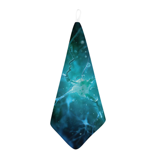Blue Neurons In The Brain Print Hand Towel