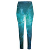 Blue Neurons In The Brain Print High-Waisted Pocket Leggings