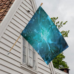 Blue Neurons In The Brain Print House Flag