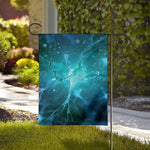 Blue Neurons In The Brain Print House Flag
