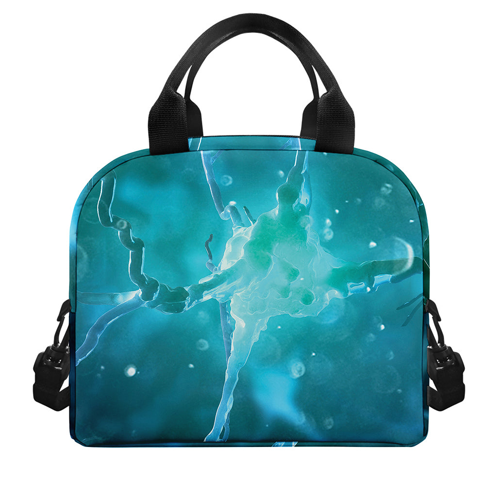 Blue Neurons In The Brain Print Insulated Lunch Bag