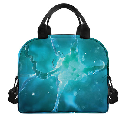 Blue Neurons In The Brain Print Insulated Lunch Bag