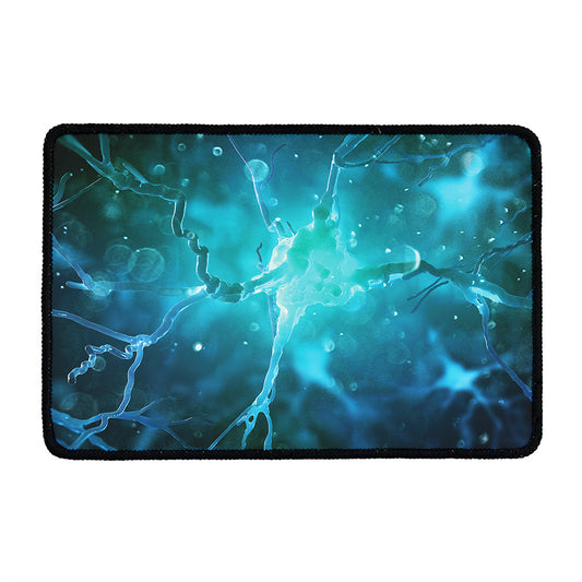 Blue Neurons In The Brain Print Kitchen Mat