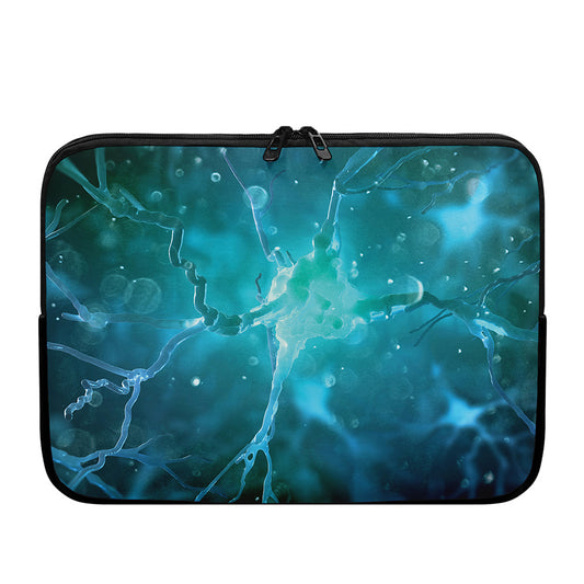 Blue Neurons In The Brain Print Laptop Sleeve