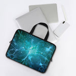 Blue Neurons In The Brain Print Laptop Sleeve With Handle
