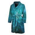 Blue Neurons In The Brain Print Men's Bathrobe