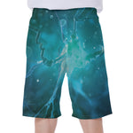 Blue Neurons In The Brain Print Men's Beach Shorts