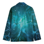 Blue Neurons In The Brain Print Men's Blazer