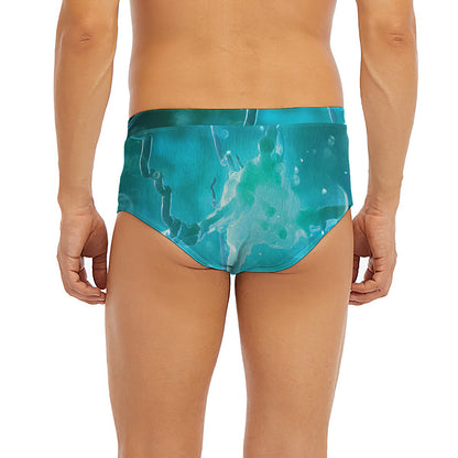 Blue Neurons In The Brain Print Men's Briefs
