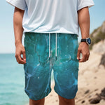 Blue Neurons In The Brain Print Men's Cargo Shorts
