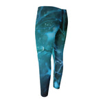 Blue Neurons In The Brain Print Men's Compression Pants