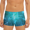 Blue Neurons In The Brain Print Men's Short Boxer Briefs