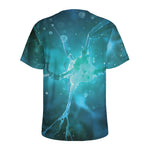 Blue Neurons In The Brain Print Men's Sports T-Shirt