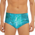 Blue Neurons In The Brain Print Men's Triangle Swim Briefs