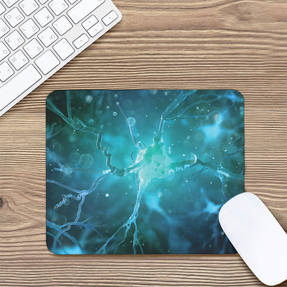 Blue Neurons In The Brain Print Mouse Pad