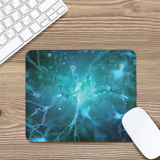 Blue Neurons In The Brain Print Mouse Pad
