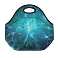 Blue Neurons In The Brain Print Neoprene Lunch Bag