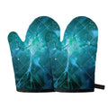 Blue Neurons In The Brain Print Oven Mitts