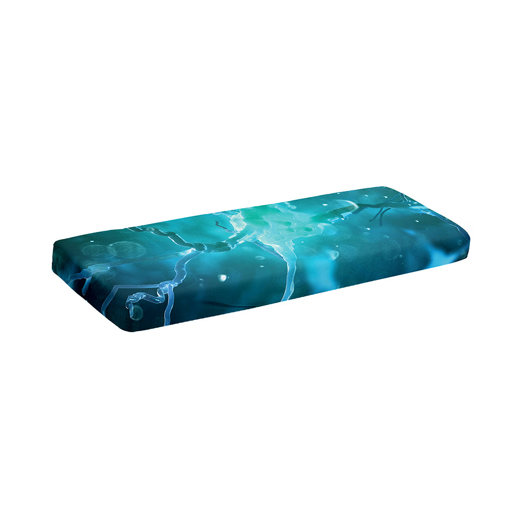 Blue Neurons In The Brain Print Piano Keyboard Cover