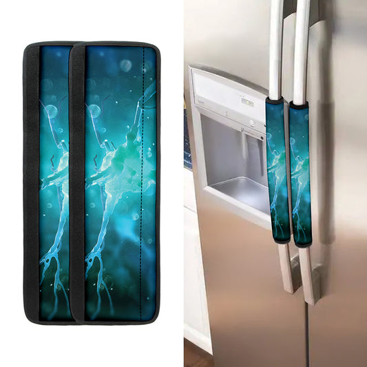 Blue Neurons In The Brain Print Refrigerator Handle Covers