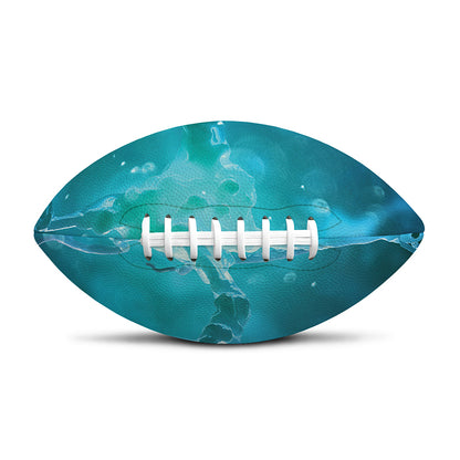 Blue Neurons In The Brain Print Rugby Ball