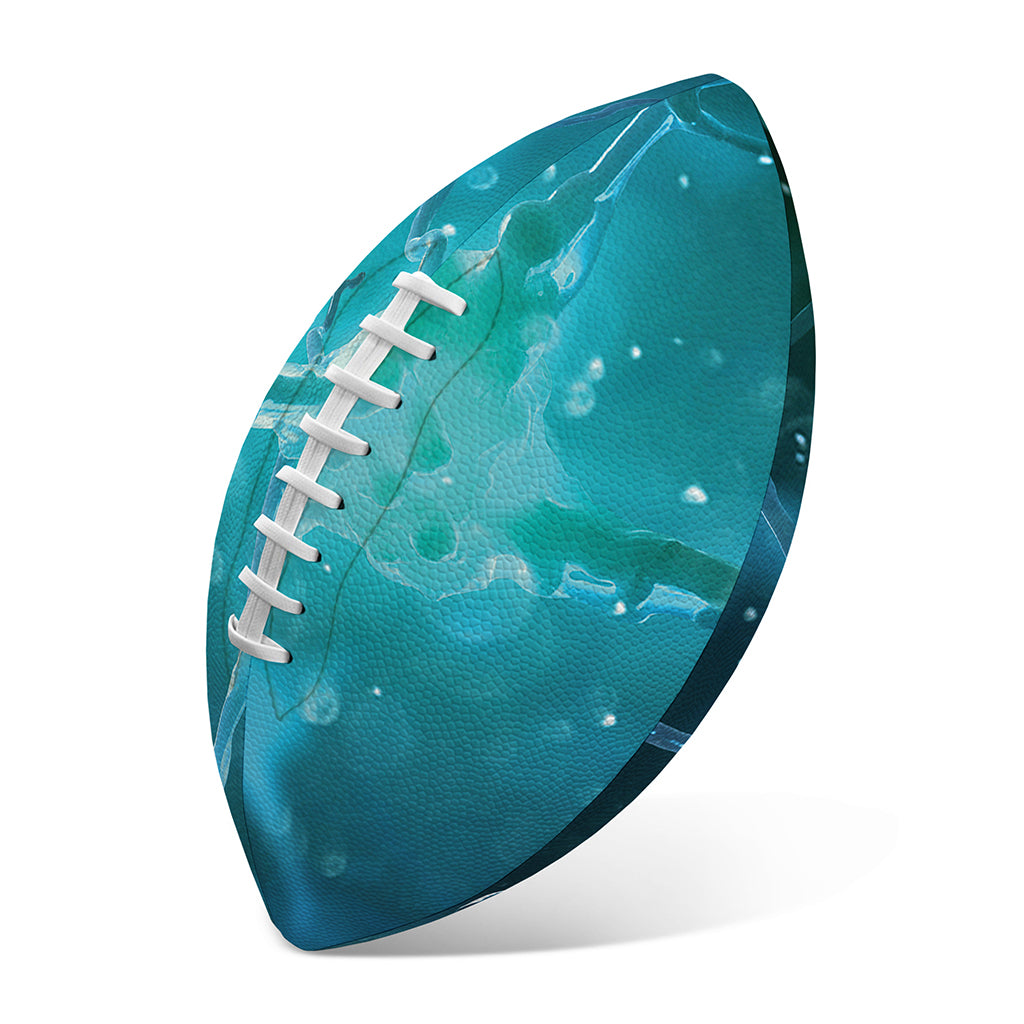 Blue Neurons In The Brain Print Rugby Ball