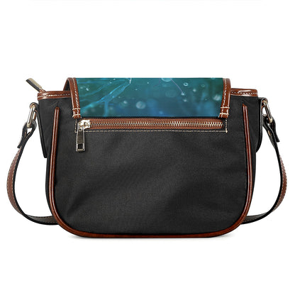 Blue Neurons In The Brain Print Saddle Bag