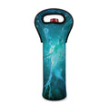 Blue Neurons In The Brain Print Single Neoprene Wine Tote
