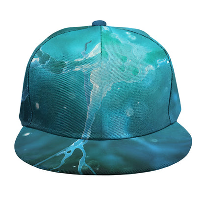 Blue Neurons In The Brain Print Snapback Cap