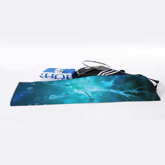 Blue Neurons In The Brain Print Sports Towel