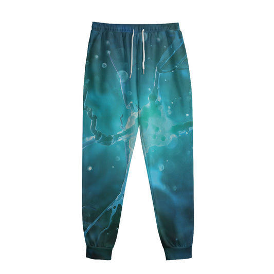 Blue Neurons In The Brain Print Sweatpants