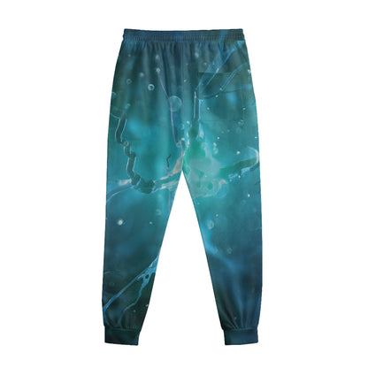 Blue Neurons In The Brain Print Sweatpants