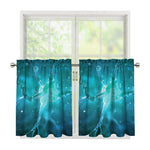 Blue Neurons In The Brain Print Tier Curtains