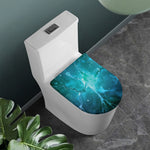 Blue Neurons In The Brain Print Toilet Lid Cover