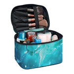 Blue Neurons In The Brain Print Travel Makeup Bag