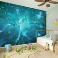 Blue Neurons In The Brain Print Wall Sticker