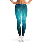 Blue Neurons In The Brain Print Women's Leggings