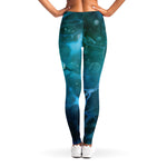 Blue Neurons In The Brain Print Women's Leggings