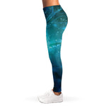 Blue Neurons In The Brain Print Women's Leggings