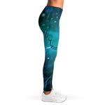 Blue Neurons In The Brain Print Women's Leggings