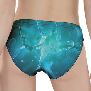 Blue Neurons In The Brain Print Women's Panties