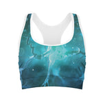 Blue Neurons In The Brain Print Women's Sports Bra