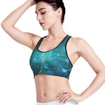 Blue Neurons In The Brain Print Women's Sports Bra