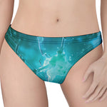 Blue Neurons In The Brain Print Women's Thong