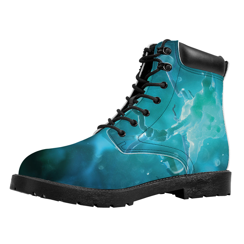 Blue Neurons In The Brain Print Work Boots