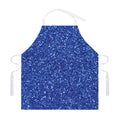 Blue (NOT Real) Glitter Print Adjustable Apron