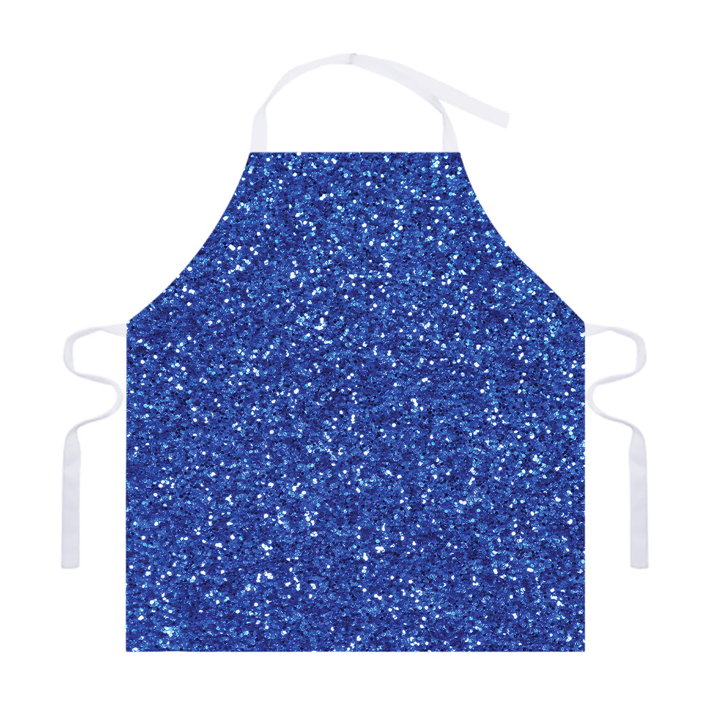 Blue (NOT Real) Glitter Print Adjustable Apron