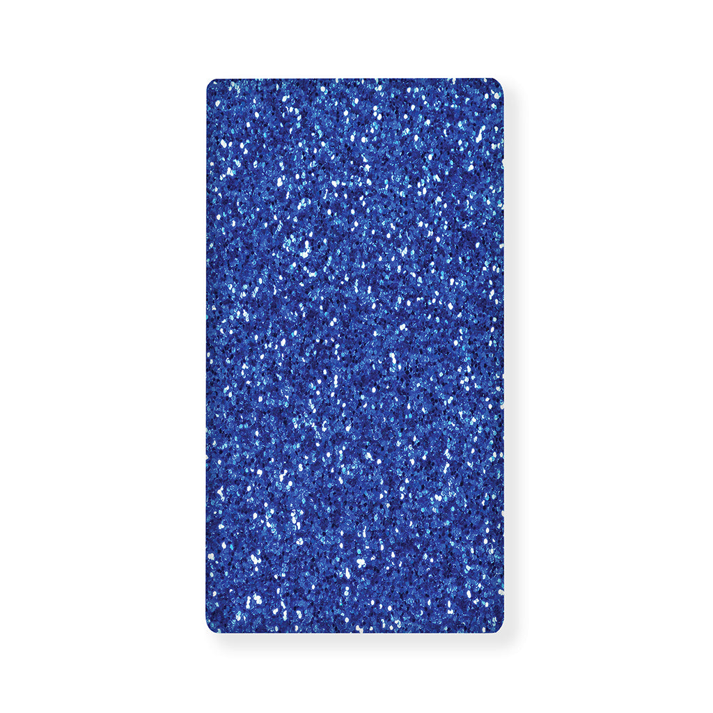 Blue (NOT Real) Glitter Print Baby Crib Sheet