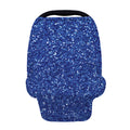 Blue (NOT Real) Glitter Print Baby Seat Cover