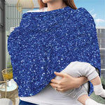 Blue (NOT Real) Glitter Print Baby Seat Cover